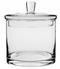 Duża bomboniera szklana pojemnik bombonierka h 18 d 15 grube szkło