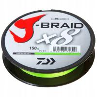 Plecionka Daiwa J-Braid X8 0.18mm 12kg 26.5lb 150m FLUO Green Na Spinning