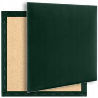 PANELE ŚCIENNE TAPICEROWANE 40x40 WELUR BUTELKOWA ZIELEŃ KWADRAT WEZGŁOWIE