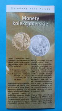 Folder 10 zł 1999,POLSKA w NATO,stan I