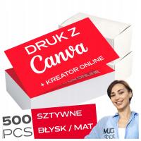 Wizytówki 500 sztuk + KREATOR | 350gsm| wizualizacja GRATIS