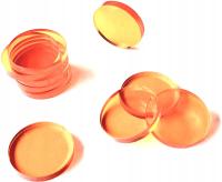 Żetony puste akryl transparent pomarańcz