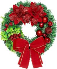 Wieniec Bożonarodzeniowy Średnica 30 cm Dekoracja Drzwi Domu