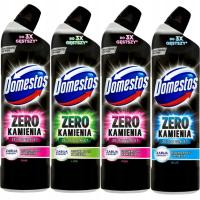 Domestos Zero Kamienia 4x 750ml Gęsty Żel do Toalety WC Lime Blue Pink MIX