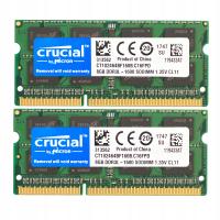 Crucial DDR3 16GB 1600 2x 8GB PC3-12800 Laptop SODIMM Memory RAM