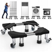 Podstawa pod pralkę DEWEL z regulacją i kółkami do 500 kg obciążenia