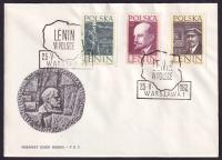 1962 Lenin w Polsce Fi 1161-63 FDC