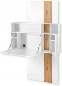 Секретарша 120 см белый-artisan стол настенный складной с панелью
