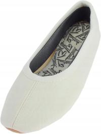 BECK BALETKI GIMNASTYCZNE BIAŁE WSUWANE MŁODZIEŻOWE Ż7J