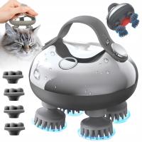 MASAŻER GŁOWY Z SILIKONOWYMI GŁOWICAMI 3 TRYBY MASAŻU POPRAWA KRĄŻENIA