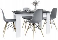 Обеденный стол с стульями для кухни, столовой, гостиной, чердака, черные/белые серые стулья