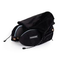 Poduszka PODRÓŻNA turystyczna rogal na szyję do samolotu auta Z KAPTUREM