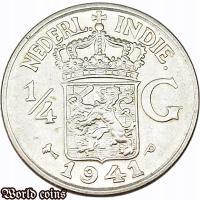 1/4 GULDENA 1941 P - HOLENDERSKIE INDIE WSCHODNIE