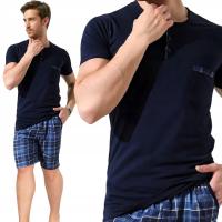 ElegantePrecio piżama męska auto krótki rękaw