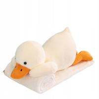 Pluszowy GĘŚ koc poduszka duża XXL maskotka 3w1 pluszak zabawka prezent