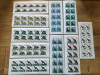 FI 1421 - 1430 ZWIERZĘTA PREHISTORYCZNE ARKUSIKI KASOWANE,KOMPLET 10 SZTUK