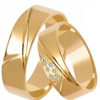 Золотые обручальные кольца пара-украшенные 5мм проба 585-гравер бесплатно!