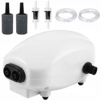 Аквариумный аэратор комплект полный ультра тихий насос 7в1 2x160л / ч