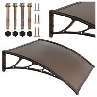 Козырек над входной дверью KLIME навес 150X100 поликарбонат коричневый