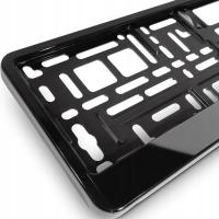 Ramka do tablicy rejestracyjnej Agmi czarna połysk metalizowana