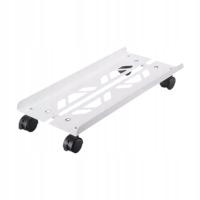 Mobilny stojak na procesor Stojak na PC z 4 toczącymi się kółkami 80 kg Łożysko obciążeniowe Biały