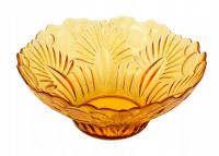 STARA ŚLICZNA PATERA - KOLOROWA - grube szkło w reliefach