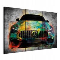 OBRAZ TRYPTYK AUTO SAMOCHÓD MERCEDES MŁODZIEŻOWY DO SYPIALNI POKOJU 135x90