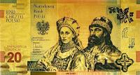 Kolekcjonerski Fantazyjny Banknot z PVC 1050 LAT CHRZTU POLSKI PREZENT