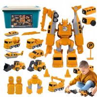 MAGNETYCZNE TRANSFORMOWALNE ZMONTOWANE BUDOWLANE ZABAWKOWE 35SZT DLA DZIECI