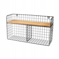 Półka Loft wisząca Drewno sosna510x150x280 czarna!!