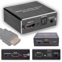 Adapter HDMI na HDMI + audio jack 3,5mm, Toslink / SPDIF
