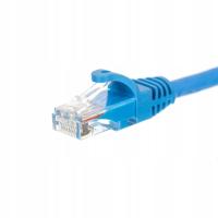 Patchcord RJ45, kat. 6 UTP, 0,25m, Netrack, niebieski