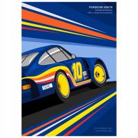 Плакат Porsche 935 Sunoco 70x100 см картины для гостиной большой выбор украшения