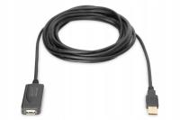 Przedłużacz USB Digitus DA-70130-4 czarny 5 m
