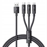 Zestaw kabli USB - USB typ C / microUSB / Lightning McDodo