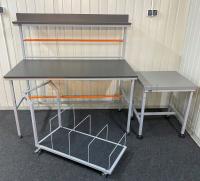 Zestaw stanowisko stół do pakowania stolik na wagę wózek na kartony