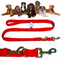 Smycz dla Dużego Psa Regulowana Przepinana 5m 4 Przepięcia Tkana Mocna XXL.