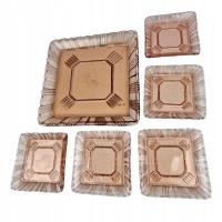 Stary piękny zestaw Patera i 5 talerzyków Art deco lata 30