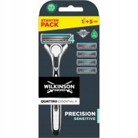 Набор WILKINSON Quattro Essential 4 Precision Sensitive 5x картриджи ручка