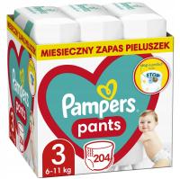 Pampers Pants 3 204 шт. 6-11 кг подгузники