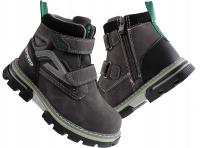 Linshi kozaki dziecięce nubuk czarny