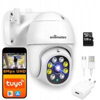 Zewnętrzna bezprzewodowa kamera IP WiFi obrotowa 8Mpx Tuya detekcja 128 GB