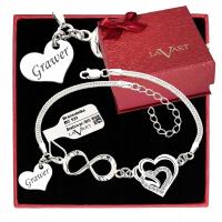 Браслет LAVART с двойным сердцем и знаком бесконечности