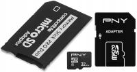 Karta pamięci PNY 32GB microSDHC CL10 +adapter PSP