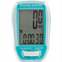 KROSS licznik KRC 309 przewodowy biało-niebieski