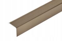 Profil schodowy Cezar aluminiowy ryflowany anoda 20x20mm 1m Szampan