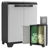 ШКАФ ДЛЯ ХРАНЕНИЯ МУСОРА ДЛЯ КУХОННЫХ МЕШКОВ СТОЙКА 2 КОНТЕЙНЕРА 220Л