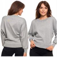 KLASYCZNY DAMSKI SWETER LUŹNE RĘAWY MORAJ ELEGANCKI WYGODNY GREY