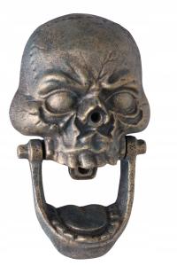 CZASZKA Kołatka do drzwi żeliwo