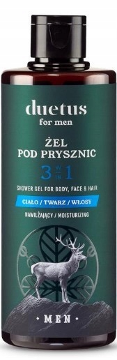 Żel pod Prysznic 3w1 Nawilżający INVICTUS Siła JELENIA DUETUS for MEN